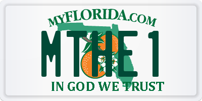 FL license plate MTHE1