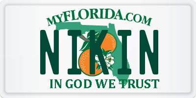 FL license plate NIKIN
