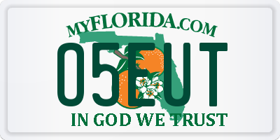 FL license plate O5EUT