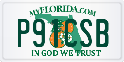 FL license plate P91CSB