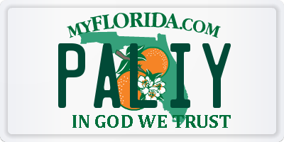 FL license plate PALIY