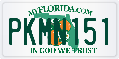 FL license plate PKMN151