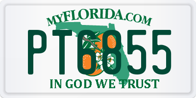 FL license plate PT6855