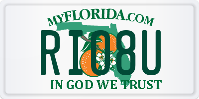 FL license plate RIO8U