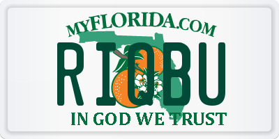 FL license plate RIQBU