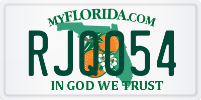 FL license plate RJQ054