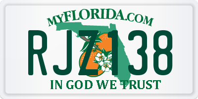 FL license plate RJZ138