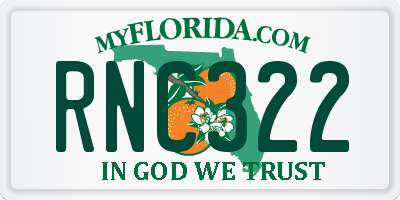 FL license plate RNC322