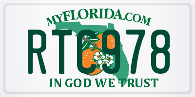 FL license plate RTC978