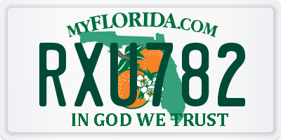 FL license plate RXU782