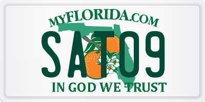 FL license plate SAT09