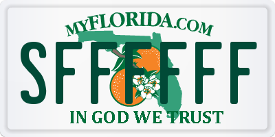 FL license plate SFFFFFF