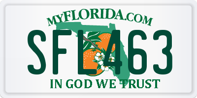 FL license plate SFL463
