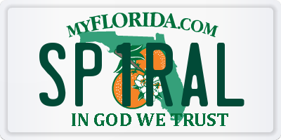 FL license plate SP1RAL