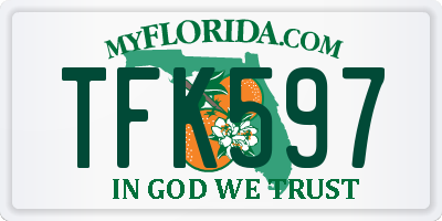 FL license plate TFK597
