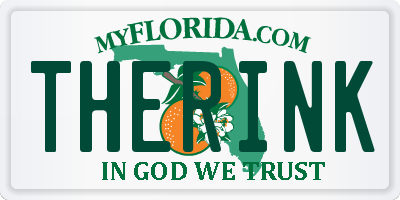 FL license plate THERINK