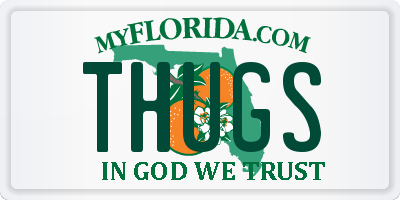 FL license plate THUGS