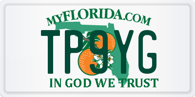 FL license plate TP9YG