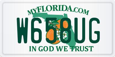 FL license plate W658UG