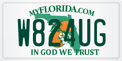 FL license plate W824UG
