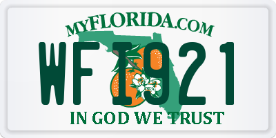 FL license plate WFI921