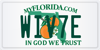 FL license plate WIV7E