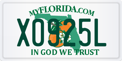 FL license plate X0925L