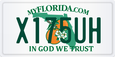 FL license plate X175UH