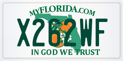 FL license plate X262WF