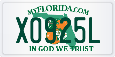FL license plate XO925L