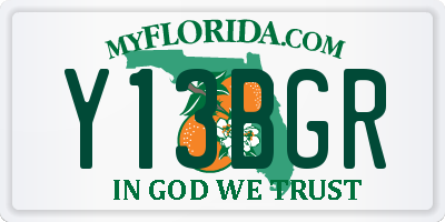 FL license plate Y13BGR