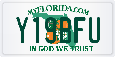 FL license plate Y19BFU