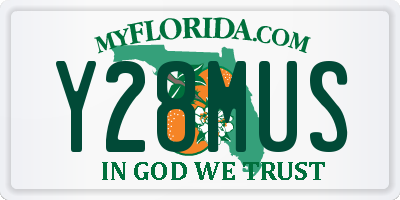FL license plate Y28MUS