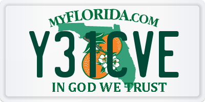 FL license plate Y31CVE
