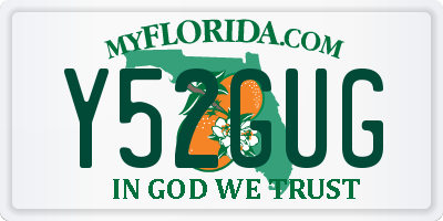 FL license plate Y52GUG