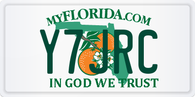 FL license plate Y7JRC