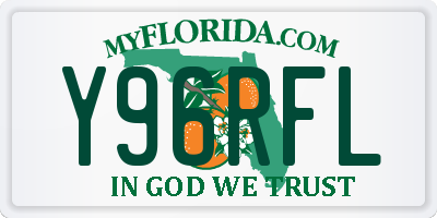 FL license plate Y96RFL