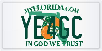 FL license plate YE4GC