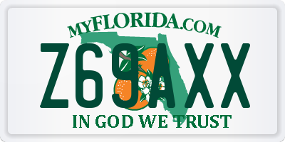 FL license plate Z69AXX