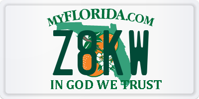 FL license plate Z8KW