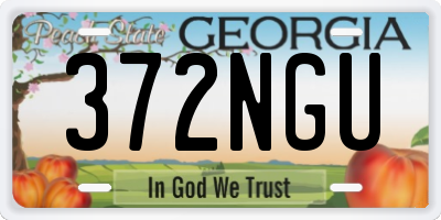 GA license plate 372NGU