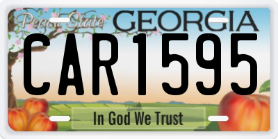GA license plate CAR1595