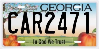 GA license plate CAR2471