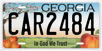 GA license plate CAR2484