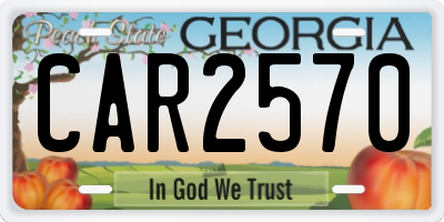 GA license plate CAR2570