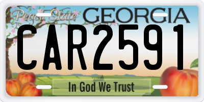 GA license plate CAR2591