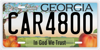 GA license plate CAR4800