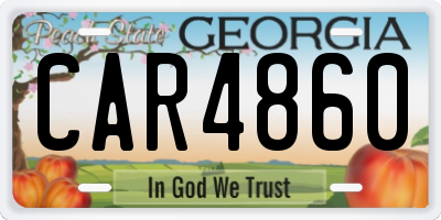 GA license plate CAR4860