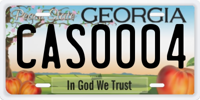 GA license plate CAS0004