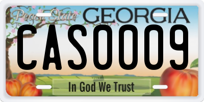 GA license plate CAS0009